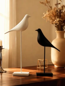 1 Tượng chim bằng nhựa, Tượng điêu khắc thủ công, Đồ trang trí bàn làm việc, Tông màu trắng và đen, Tượng điêu khắc phong cách Eames thời Trung cổ Châu Âu, Trang trí văn phòng tại nhà, Tượng chim, Thần tượng, Quà tặng nghệ thuật. - Nhiều màu - Xem 8