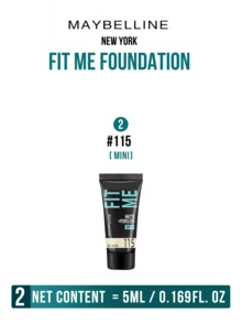 Maybelline FIT ME FOUNDATION MATTE + PORELESS SPF 17 #115 Pink Natural, Available with 5/30ml, 24H Long-Lasting Hydration, 3-IN-1 Solution (Setting/Touch-Up/Brightening), No Makeup Feel, MATTE & PORELES SControl, Longal, Longer, Longer, U片, MATTE & POREpton, Longse, Longer, Ut. 2 Fair Skin & Oily Skin Seeking Daily Long-Lasting Flawless Base - 美寶蓮FITME粉底液 柔霧版115 - 查看 11