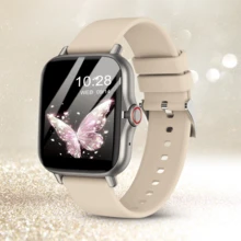 这款热门智能手表配备手环，功能丰富，包括拨打/接听电话、卡路里消耗、距离追踪、多种运动模式、音乐控制、遥控拍照、闹钟等。它还配备150mAh锂离子电池和1.44英寸全屏触控屏，是智能手机和圣诞礼物的理想之选。