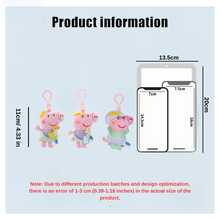 Peppa Pig 官方授权卡通人物毛绒挂件 - 伊薇（小猪佩奇的妹妹）迷你毛绒钥匙扣 - 柔软填充饰品，适合儿童、青少年和粉丝 - 4.3 英寸/11 厘米，可爱挂饰，可挂在背包、手提包、旅行包上 - 彩色 - 查看 12