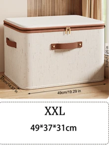 1 Stück staubdichte Aufbewahrungsbox, große Kapazität faltbare Kleidungsaufbewahrungsbox, doppelschichtige verstärkte feuchtigkeitsbeständige Aufbewahrungsbox, Aufbewahrungsbox unter dem Bett - Beige - Übersicht 4