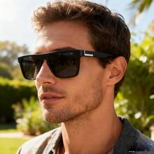 1pc Men's Fashion Street Style Fashion Glasses, High-End, - Black - View 1