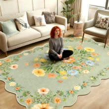 Alfombras y juegos de alfombras - ribete de encaje verde - Ver 7
