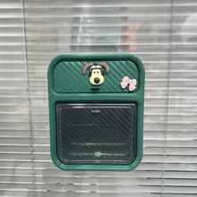 壁挂式卫生纸架，带大卷卫生纸收纳盒、粘性纸巾分配器和带盖防水塑料收纳盒，适合小空间，安装简便，无需钻孔。浴室用品，浴室配件，浴室工具