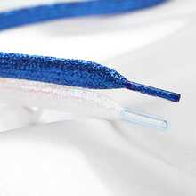 1 Pair Shiny Sequin Shoelaces - Fashionable Metallic Silver And Gold - Durable Flat Shoelaces, Suitable For Sneakers And Running Shoes - Multicolor - View 6