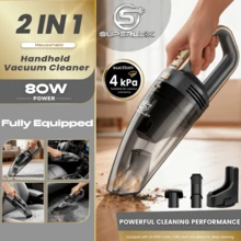SUPERLEX 2000mAh Portable Handheld Vacuum Cleaner, Strong Suction USB Rechargeable Mini Vacuum Cleaner With Multiple Accessories, Suitable For Car, Home, Office And Crevices - Grey - View 2