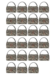 时尚豹纹化妆包/手提包，字母 A-Z 休闲洗漱包，性感豹纹设计，便携大容量收纳包，女士旅行收纳包，适合度假、健身、海滩、日常使用、学校、办公室，也是女士旅行的理想之选，生日圣诞节礼物佳选。 - 彩色 - 查看 2