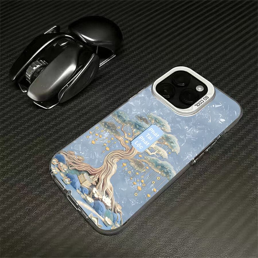 CY124The colorful printed smartphone case is compatible with Apple 17Pro, 17Promax, 12ProMax, 13ProMax, Apple 16, Apple 15ProMax, Apple 11Pro, Apple 14Plus, and Apple 16E. - Plateado - Ver 1