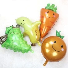 3/4/8Pcs Fruits Vegetables Balloons, Fruit Birthday Party Giant Vegetable Fruits Reusable Helium Balloons, Different Shape Foil Balloons For Party Gathering Birthday Baby Shower.Wedding. Kids Gift - Multicolor - View 4