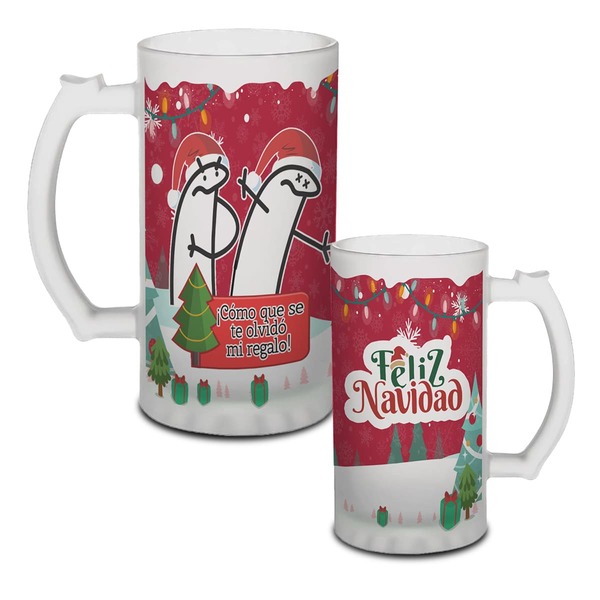 Tarro Cervecero Navidad - Meme Flork Cómo que se Te olvido Mi regalo | 16 oz / 473 ml