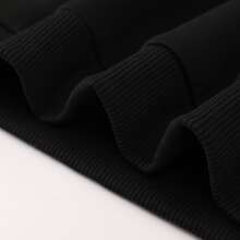 Black 67 Number 67 Print Sweatshirt - Oversized Casual Round Neck Sweater With 'Bruh 67' White Cursive Lettering & Number 67 Design, Warm Winter Fall Clothing For, Casual Attire & 67-Themed Outfits - 黑色 - 查看 4