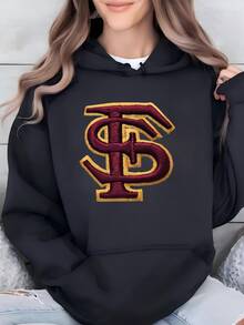 Womens Vintage Florida State Seminoles Fitted Hat Cap White Red Fsu Ncaa Y2k Retro Hoodie - màu đen - Xem 2