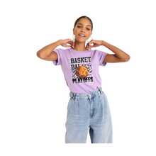 Unisex "Playoffs" T-Shirt – Street Sport Style With Basketball Print And Premium Fabric - 紫色 - 查看 3