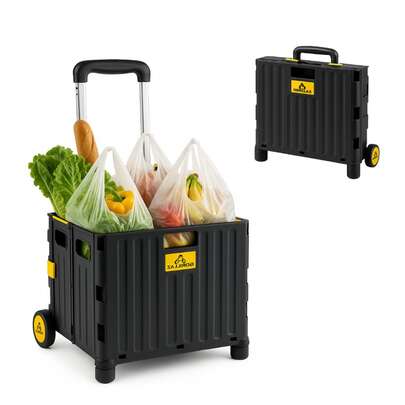 Carrinho Dobrável Maleta Portátil Multiuso Ferramentas Feira C/ Alça 65L