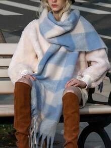 Light Blue and White Plaid