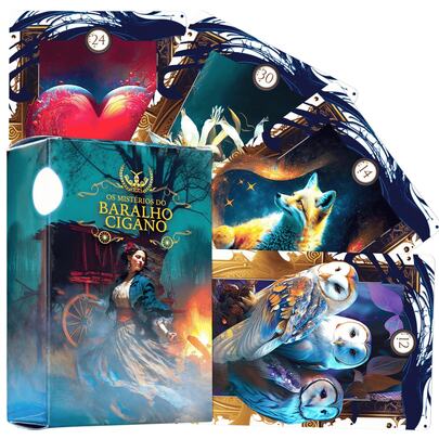 Baralho Cigano Oraculo Deck Os Mistérios do Baralho Cigano com 36 cartas 100% Plastificadas e 100% Brasil