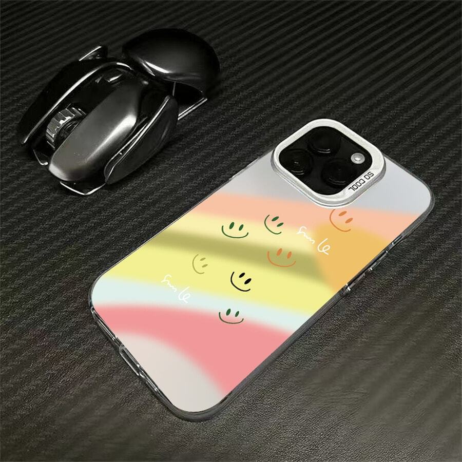CY167The colorful printed smartphone case is compatible with Apple 17Pro, 17Promax, 12ProMax, 13ProMax, Apple 16, Apple 15ProMax, Apple 11Pro, Apple 14Plus, and Apple 16E. - Plateado - Ver 1