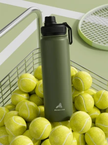 18/26/40oz Stainless Steel Insulated Sports Water Bottle With Straw Lid & Handle, Wide Mouth, Double Wall Vacuum Sealed, Leak-Proof, Keeps Hot 12hrs, Cold 24hrs - 26oz Green - View 8