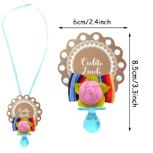 Mini Pacifier Creative Party Game Props, Acrylic Party Decorations, Blue Plastic Transparent Flower - Baby Blue - View 4