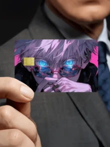 1 件 Cyber Eye 信用卡装饰贴纸，破碎发光蓝眼睛 PVC 卡创意个性化超薄酷炫 PVC 防指纹耐用信用卡保护皮套，品质卓越，耐刮擦，适合女性男性，小型芯片卡，银行卡，信用卡，交通卡，学生校园卡 DIY，独家赛博朋克装饰，动漫游戏卡通爱好者必买，送给男孩的礼物 - 彩色 - 查看 15