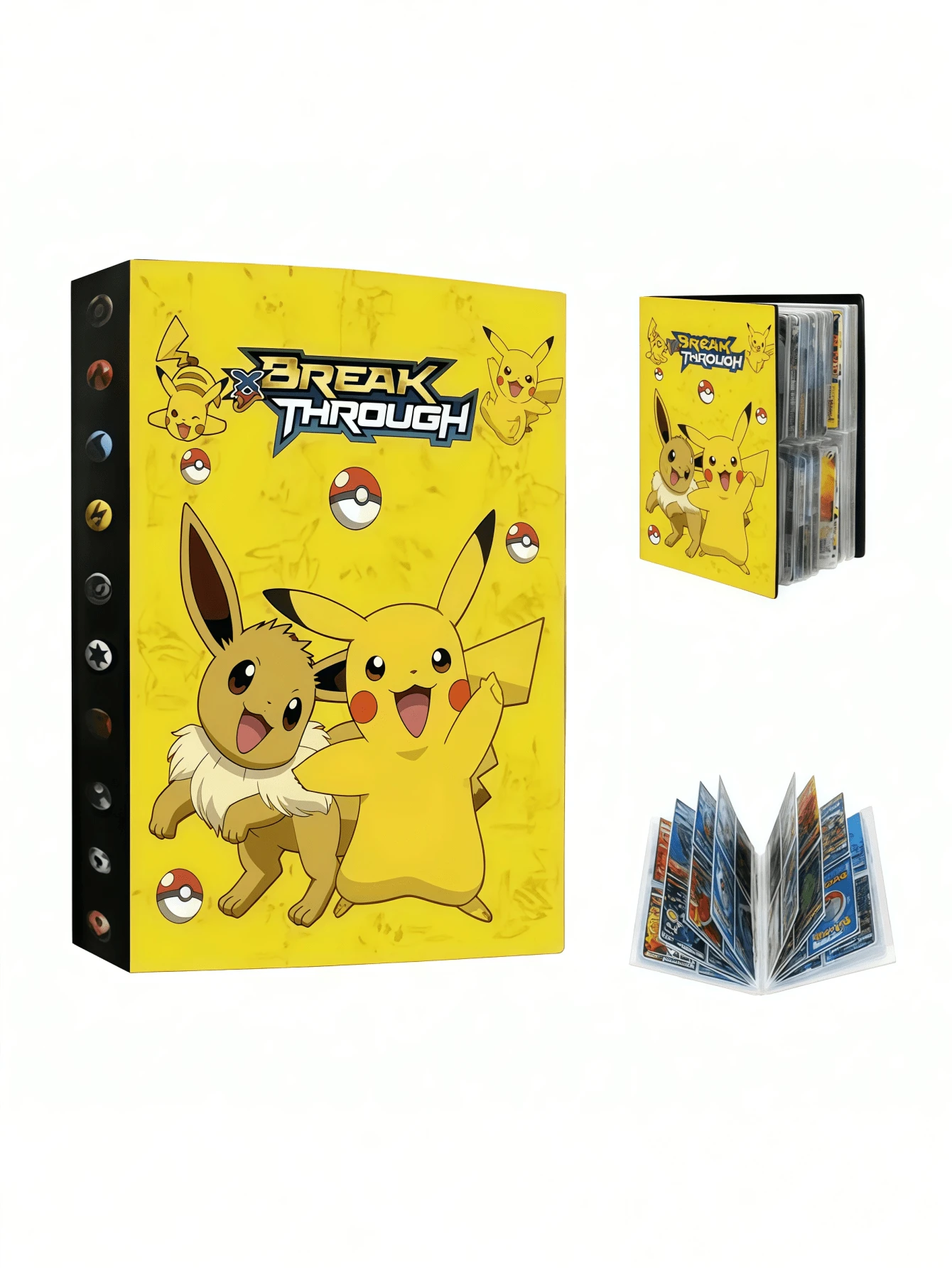 Pokemon Pikachu Card Album, Pocket Monster Pet Collector's Album Holds 400 Cards