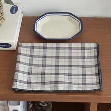 1/2/6/10pcs Light Blue Plaid, Black & White Checkered Decorative Napkins, Suitable For Valentine's Day, Weddings, And Everyday Use - Multicolor - View 11