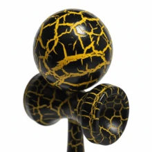 1个剑玉技巧球，男女通用，手眼协调训练，彩色裂纹木纹设计，平衡练习，适合所有年龄段，户外休闲，技能发展套装