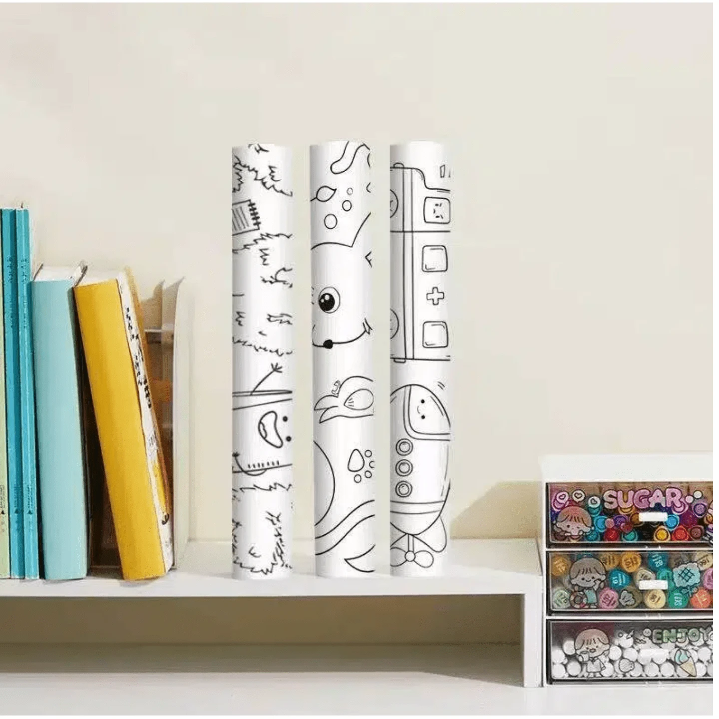 3M Ultra - Long Graffiti Scroll(1pc)- Hand - Drawn Jumbo Drawing Sheet- Suitable For All Ages - Interactive Party Gathering Essential - Multicolor - View 1