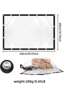 1pc Waterproof PVC Tarpaulin, Tear-Resistant Clear Plastic Cover For Greenhouse, Garden, Patio, Outdoor Use, Rainproof Cloth, Plastic Sheet, Balcony Windshield, Succulent, Rain Shelter, Insulation - Transparent - View 18