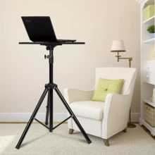 VELEC Adjustable Projector Stand With Tray - Portable Laptop Stand, Foldable Tripod, Suitable For Desk And Floor Use, Metal Structure, Projector Tripod, Outdoor Movie Projector Stand, Laptop Stand - Black - View 2