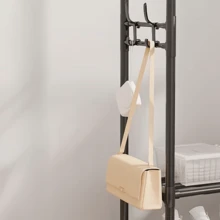 1 Giá treo quần áo thẳng đứng dễ lắp ráp hai hàng (có hoặc không có bánh xe), Giá treo quần áo và mũ độc lập, Tủ giày và mũ đa năng, Giá treo quần áo bằng kim loại chịu lực, Giá lưu trữ tiết kiệm không gian cho gia đình, nhà cho thuê, phòng khách, phòng ngủ, tủ quần áo đi bộ - Nhiều màu - Xem 12