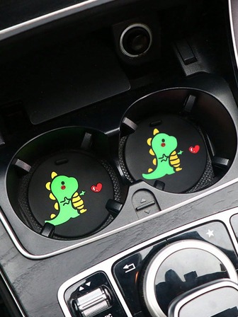 2 piezas Posavasos de coche con diseño de diamante de imitación