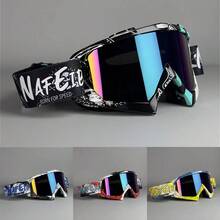1 Pair Motorcycle Goggles, Ski & Snowboard Goggles, Windproof Glasses, Outdoor Sports Cycling Goggles, Snowmobile Electric Bicycle Off-Road Sports Goggles, Ski Goggles, All-Terrain Vehicle Windproof Outdoor Goggles - Multicolor - View 1