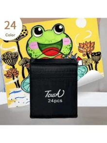 60 Colors Dual Tip Art Markers, Alcohol Based Markers, Sketch Markers, Permanent Alcohol Markers With Drawing Box, Black Pen Holder, Party Favors, Christmas Decorations, Home Decor, Available In 12/24/30/36/48/60 Colors - Multicolor - View 20