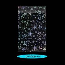 100张 65x90mm 全息软卡套，激光可重复密封，适用于星卡保护盒、PKM/PTCG 游戏卡保护套、YGO 棒球卡保护套 - 彩色 - 查看 13