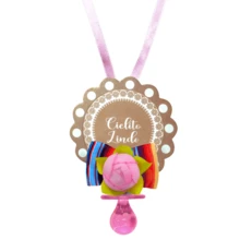 Mini Pacifier Creative Party Game Props, Acrylic Party Decorations, Hanging Ornaments, Transparent Plastic Flower, Pink - Baby Pink - View 4