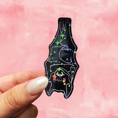 1 autocolant auto cu liliacul cu susul în jos pe cale să se trezească - impermeabil, decal cu finisaj mat, potrivit pentru laptop, tabletă, mașină, telefon și dulap - autocolant pentru laptop | decal cu finisaj mat