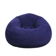 Puff Gigante Redondo 99*83 Puff Gigante suede Promoção - Azul Royal - Visão 2