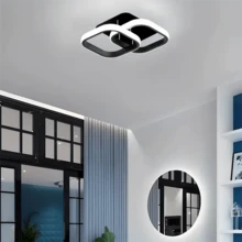 1 قطعة إضاءة سقف LED، إضاءة معلقة للغرفة، قابلة للتعديل بين الضوء الأبيض والدافئ والطبيعي، إضاءة رئيسية داخلية، إضاءة للسلالم، مناسبة لممرات وديكورات سقف حديثة أخرى، سهلة التركيب - متعدد الألوان - مشاهدة 7