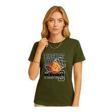 Unisex "Playoffs" T-Shirt – Street Sport Style With Basketball Print And Premium Fabric - 軍綠色 - 查看 2