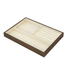 Hộp đựng trang sức vân gỗ, khay đựng trang sức kiểu retro, giá đỡ trang sức để trưng bày vòng tay và vòng cổ. - Nhiều màu - Xem 16