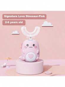 1 Bàn chải đánh răng điện hình chữ S kèm 1 đầu bàn chải (dung lượng pin: 150mAh), 5 chế độ, làm sạch tự động 360°, rung nhẹ, họa tiết khủng long hoạt hình, thiết kế chống nước IPX7, giúp giờ tắm thêm vui vẻ và bảo vệ nướu, món quà lý tưởng cho sinh nhật, ngày lễ, Giáng sinh. - Nhiều màu - Xem 10