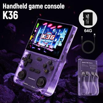 [Extended Battery Life] Portable Handheld Gaming Console | 64GB/128GB TF Card | 3.5-Inch IPS HD Screen | Extended Battery Life, OTG Adapter, USB Charging Cable | Supports Multiple Languages