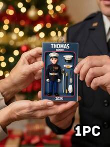 1/3/5pcs Customized Soldier Decoration 2025, Personalized Military Acrylic Memorabilia, Gift For Veterans, Men And Active Duty, Customizable Name And Photo, Christmas Tree Decor, Memento Or Deployment Gift, Christmas Decor, Thanksgiving Gift, New Year Gift, Party Decor, Christmas Gift For Girlfriend, Room Decor, Christmas Ornament, Women Car Accessories - Multicolor - View 18