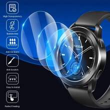 3片装透明钢化玻璃屏幕保护膜，兼容小米Watch S4 Sport/S4/S4 41mm S3 S1 Pro Active Watch 2 Pro Color2 Redmi Watch 4 Watch 5 Active Lite，透明超耐用防指纹防刮擦屏幕保护膜，日常、办公、居家使用必备。防水防震防摔防刮擦。 - 3PCS - 查看 7