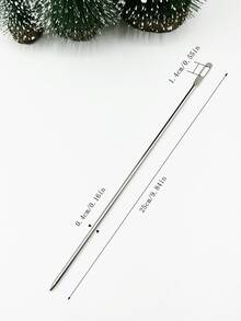 超长缝纫针，直径4毫米，长度可选17厘米/19厘米/22厘米/26厘米，大针眼，4种不同尺寸规格，重型缝纫针，适用于皮革、帆布、室内装饰维修和工艺品制作。 - 銀色 - 查看 12