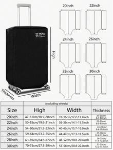 1个行李箱套，采用优质无纺布材质，防水防尘设计，旅行行李保护套，透明防尘拉杆箱保护套，适用于20英寸至30英寸的行李箱，不含行李箱，适合收纳旅行必备物品，旅行整理包，适合海滩度假、暑假旅行、返校季等场合。 - 彩色 - 查看 3