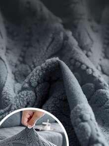 1PC, Swiss Roll, Dark Gray, L-Code Chair Cover, Four Seasons General, Elastic Non-Slip, Computer Chair Cover, Home General, L Code, Office, Stool Cover, Universal Backrest, Chair Cover - Dark Grey - View 7