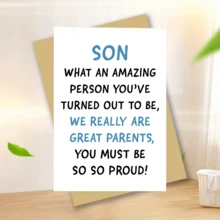 1pc Heartfelt Love Card For Son Sentimental Mom To Son Birthday Card - Humorous, Heartfelt With Keepsake Bracelet - Perfect For Milestone Birthdays - Multicolor - View 6