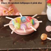 55pcs/44pcs/33pcs/22pcs/11pcs Miniature Lollipop Models, Realistic Mini Food Toys, 3D Colorful Decorative Candy, Handmade DIY Hair Accessories, Mini Lollipops, Dollhouse Mini Realistic Lollipop Models, Miniature Food Toys Scenery Props, Dollhouse Miniature Kitchen Food Toy Models